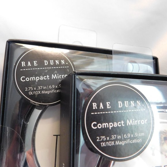 Rae Dunn Compact Mirrors with Magnification 2 Mirrors NEW - Picture 3 of 6